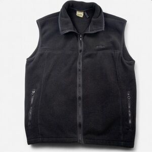 L.L. Bean Men's Fleece Vest Black Size Large Vintage